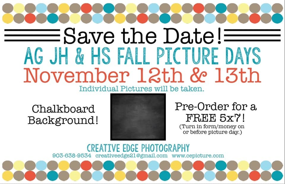 JH & HS Fall Picture Reminder