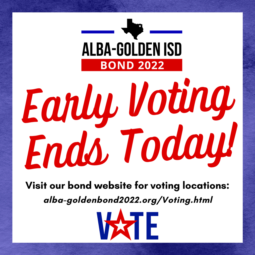 Early Voting Ends Today!